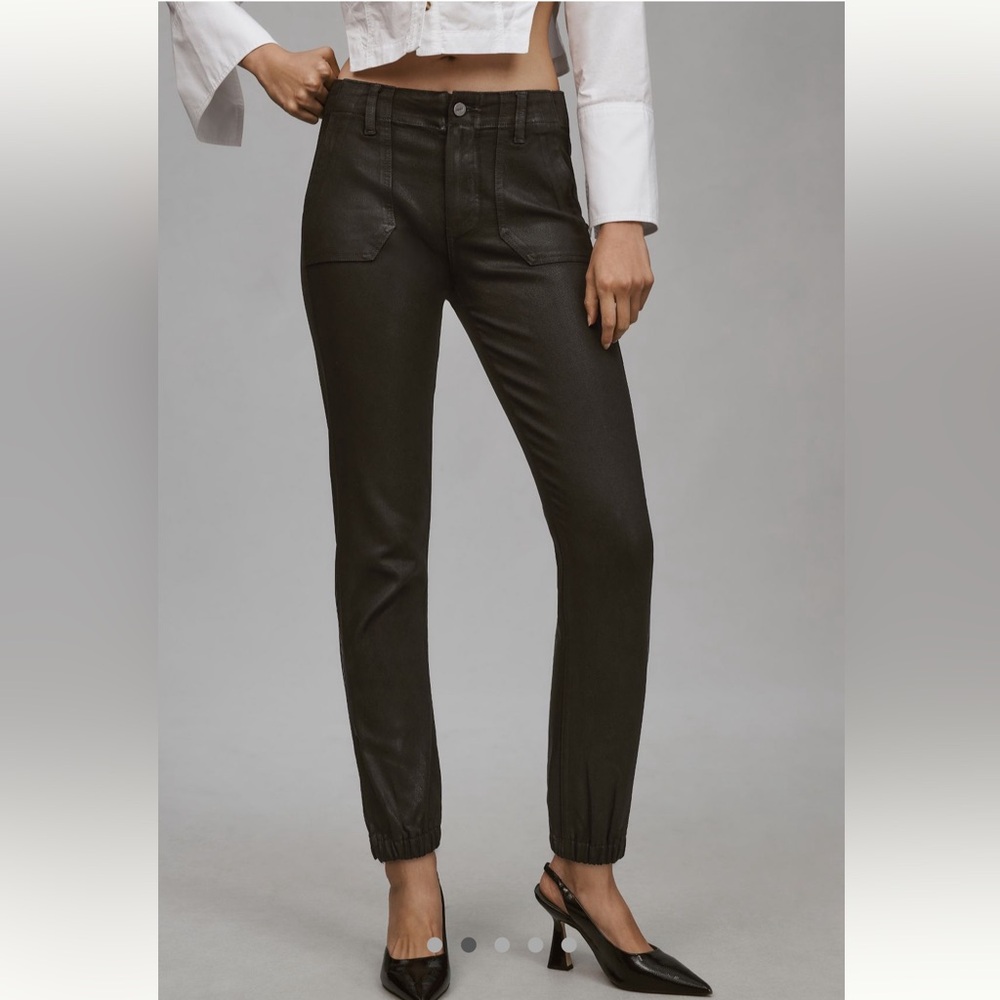 PAIGE Coated Mayslie Mid Rise Jogger Jeans